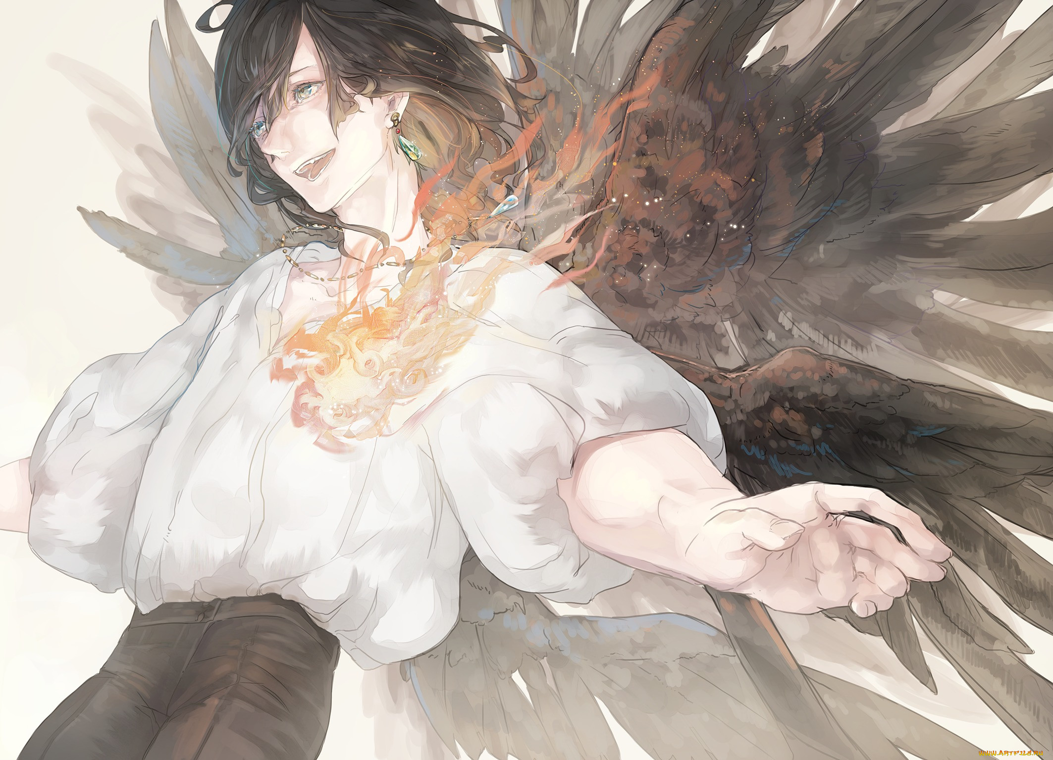 , howl`s moving castle, , , , , calcifer, howl's, moving, castle, howl, , , , mizutamari, tori, 
